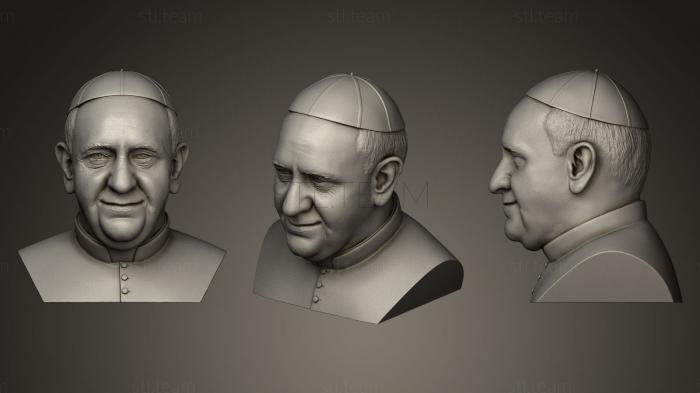 Бюсты и барельефы известных личностей Папа Франциск